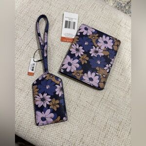 Vera Bradley Travel Set- luggage tag & passport cover